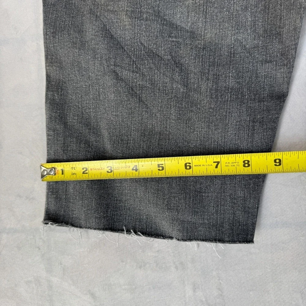 Banana Republic Mens Slim Fit Denim Shorts Gray‎ Cropped Raw Hem Size 32x34